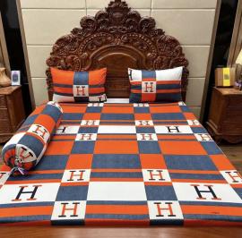 Bộ Ga Thun Mẫu chữ H Cam